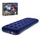 image 1 of Single Flocked Camping Airbed Inflatable Mattress Blow Up Air Bed | Blue | Blue | Single