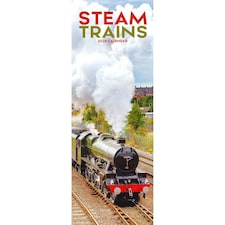 Steam Trains Slim 2026 Calendar | Slimline Wall Calendar | Train, Steam Railway Gift | Plastic Free Packaging | Avonside Publishing Ltd