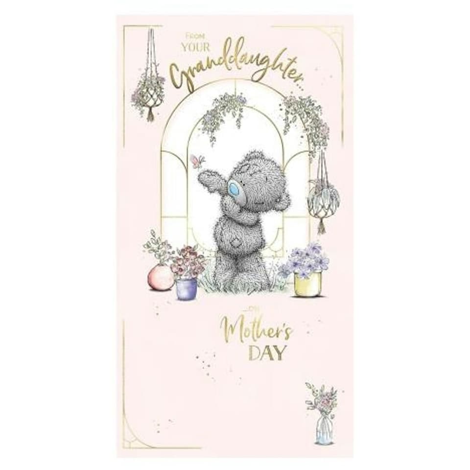 image 1 of Bear with Butterfly From Your Granddaughter Mother's Day Card