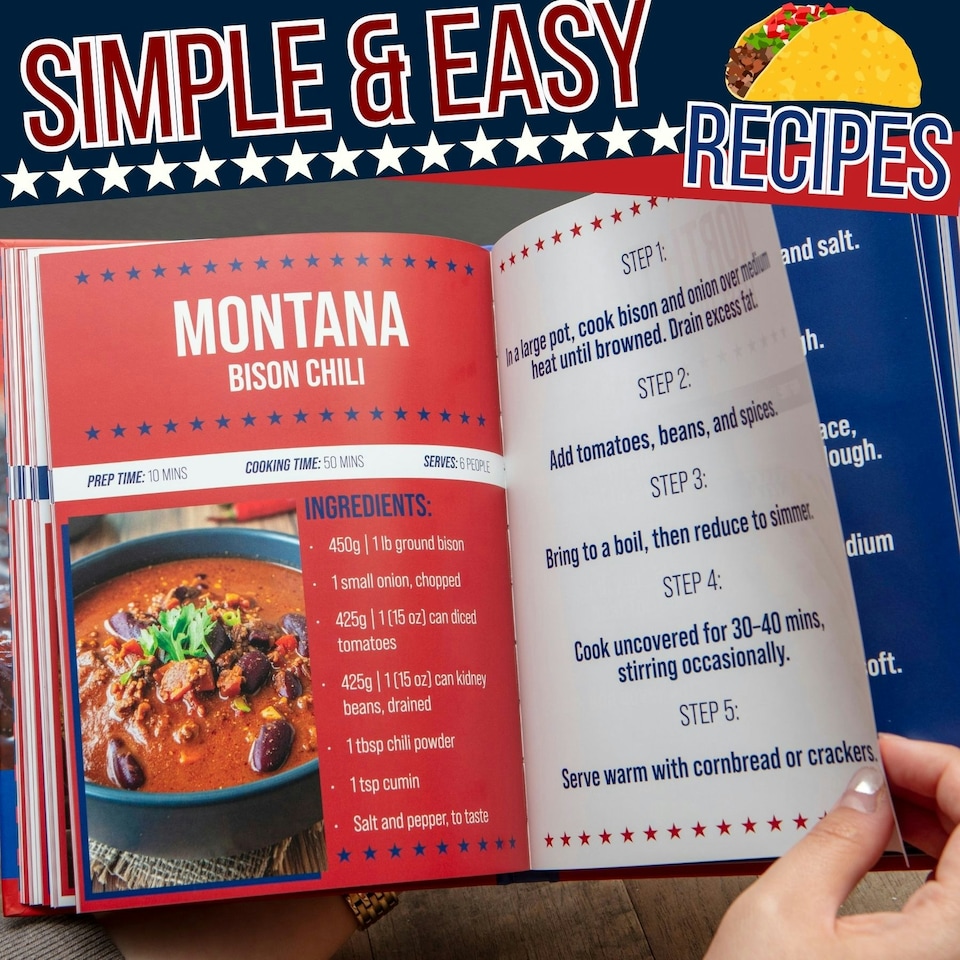 image 1 of Easy Eats USA Road Trip Recipes Book - BBQ & More