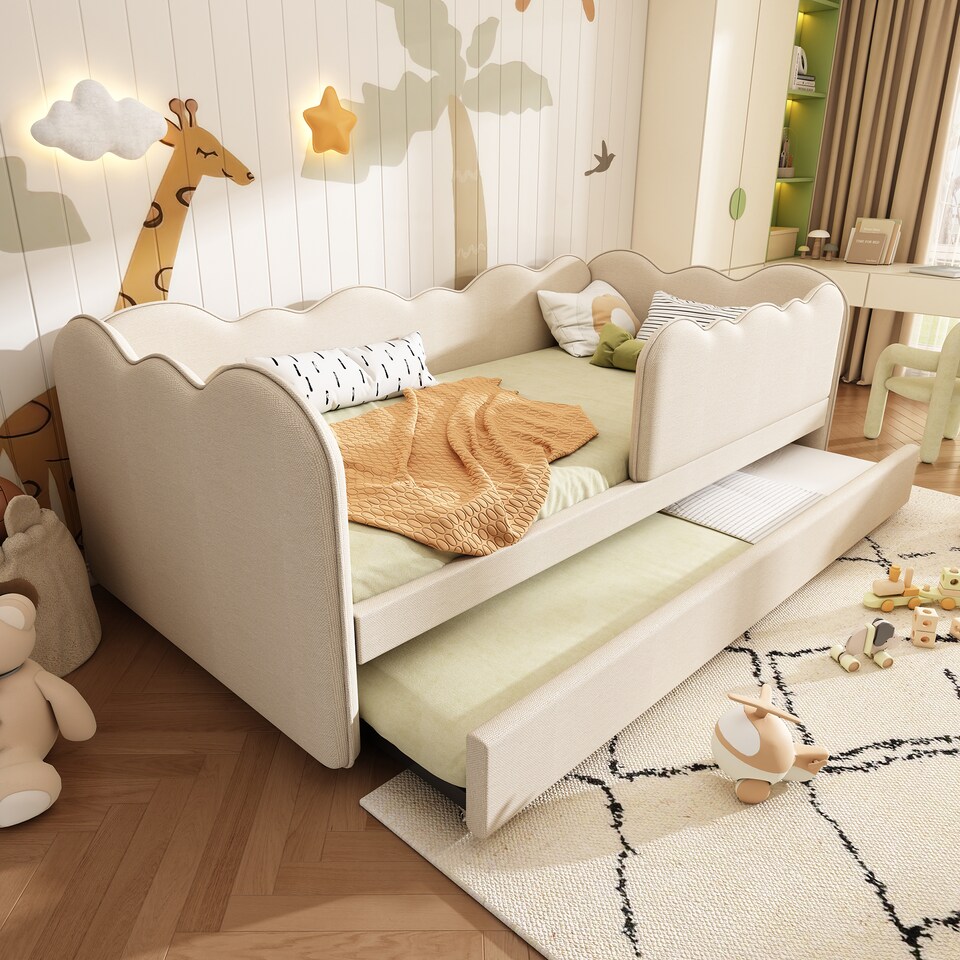 image 1 of 3ft Single Daybed Frame with Slatted Base, Multi-Functional Bed for Adults & Children