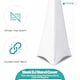 image 4 of 3-Side DJ Speaker Stand Cover with Loop - White, Pack of 1