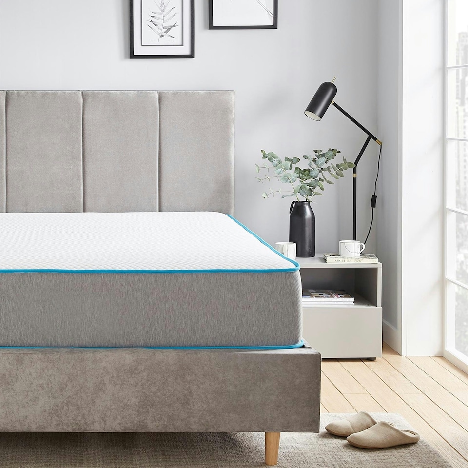 image 1 of Premium Comfort Bubble Hybrid Mattress - 23cm Deep, Soft/Medium Firmness | Grey | Small Single