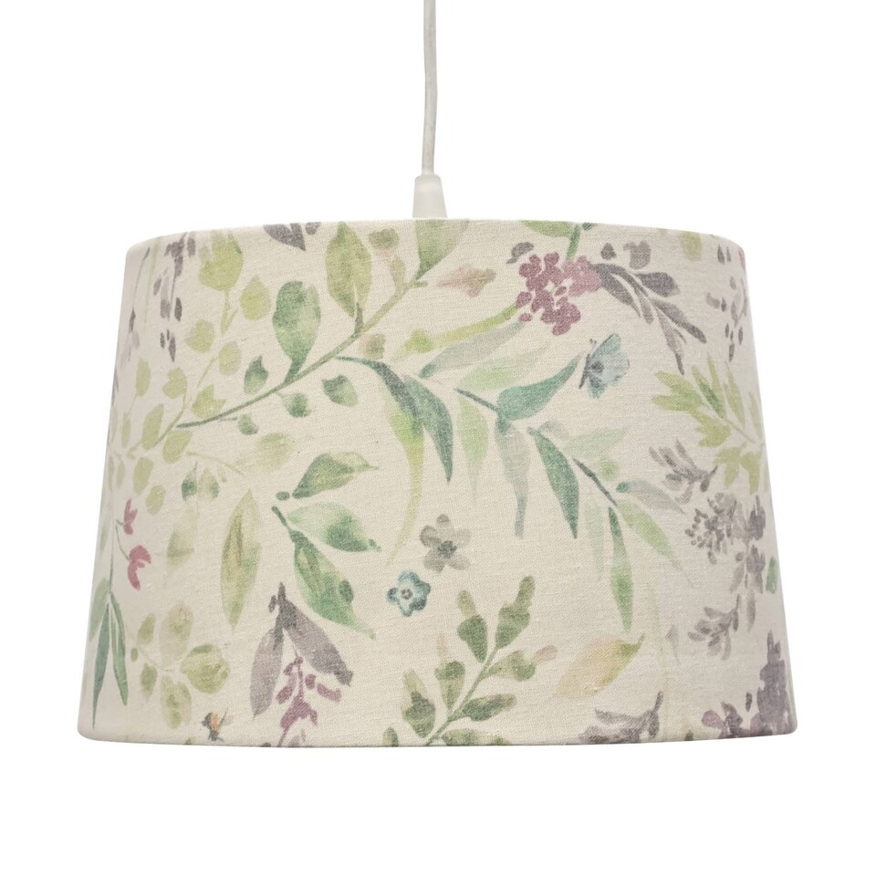 image 1 of Voyage - Floral Print 28cm Pendant or Lamp Shade | Multi | Medium | 1