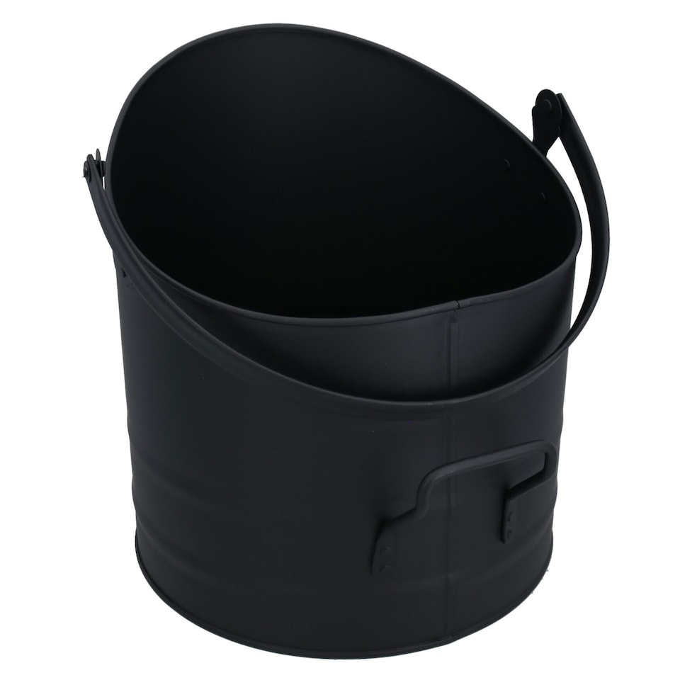 image 1 of Set of 2 Nesting Round Coal Bucket Log Burner Scuttle Wide Mouth Fire Fireplace