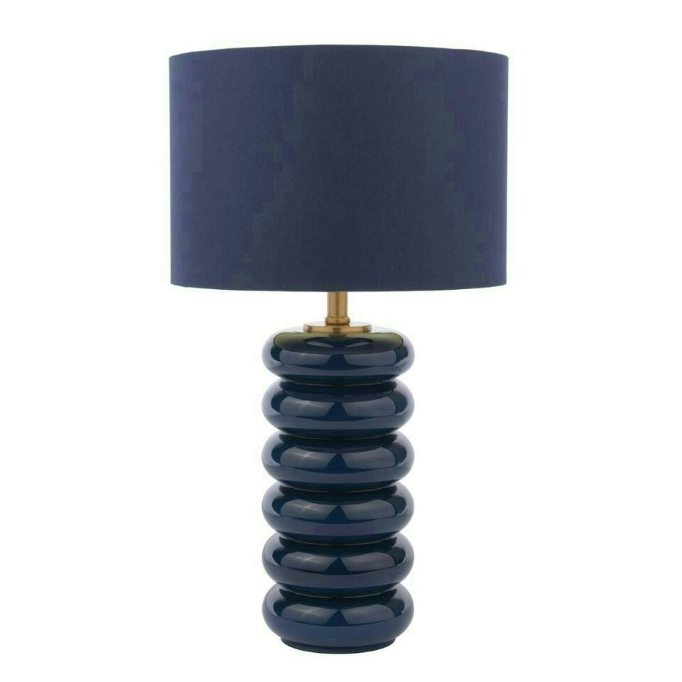 image 1 of Portia Blue Glass Table Lamp Blue