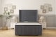 image 1 of Sloomy Hargrave Steel Plush Bed Frame With Mattress With 50"  Upholstered Wingback Headboard 5' King