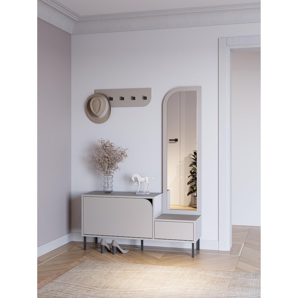 image 1 of Decortie Mila Hall Tree Coat Stand 120x172cm Sandstone