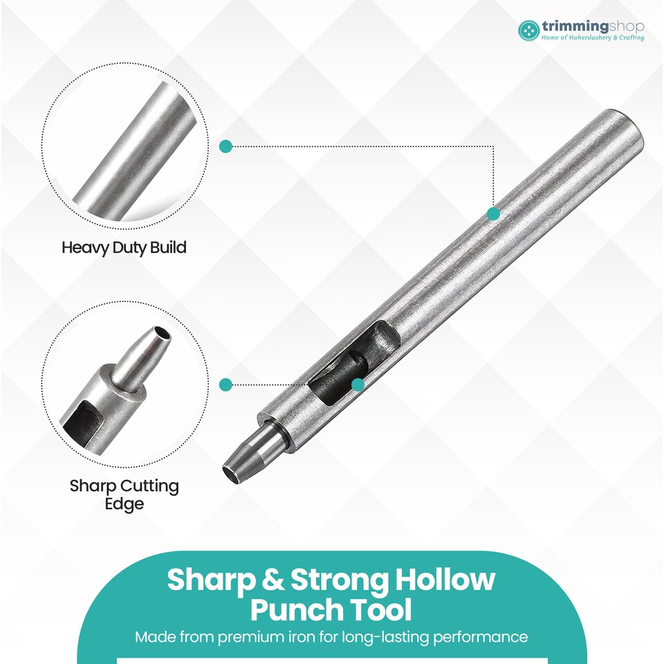 image 1 of 5.5mm Leather Hole Punch Cutter, Sharp Edge Hollow Hole Punch for DIY
