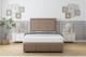 image 1 of Sloomy Lancaster Mink Plush Divan Bed With Mattress 4 Drawers With 26" Strutted Headboard & 12" Matching Footboard 5' King | Brown | Mink | King | 1