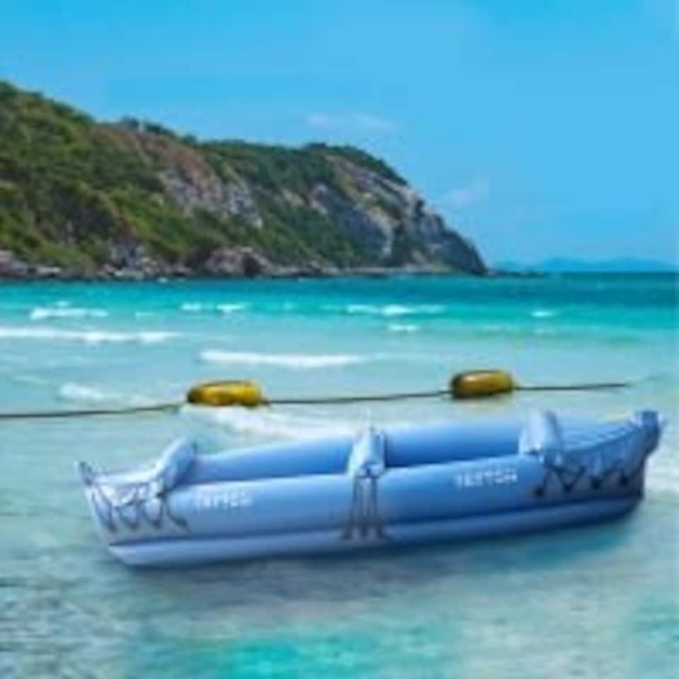 image 1 of Single/Double Seater Inflatable Kayak with Paddles and Kit | Multi