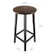 image 2 of Groundlevel Set Of 2 Wooden Tall Bar Stools Bar Chair Breakfast Kitchen Counter | Brown | Brown