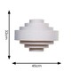 image 3 of ValueLights Sette Fabric Textured Grey Tiered Ceiling Pendant Shade