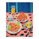 image 3 of Party Shrimp Yellow Pink Kitchen Home Decor Black Framed Wall Art Print A4