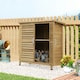 image 2 of Outsunny Wooden Garden Two-Door Storage Shed, Fir Wood Cabinet