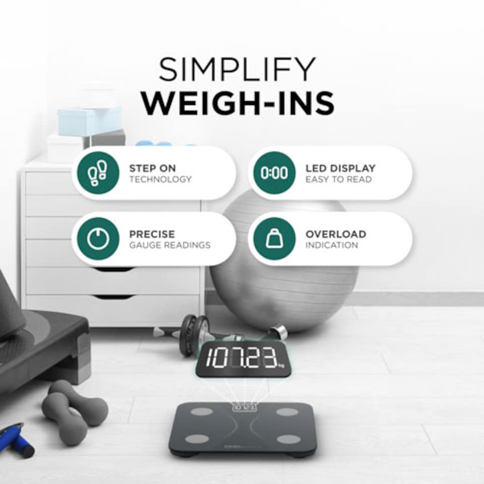 image 1 of DMD Smart Digital Bathroom Scale with App & Bluetooth