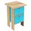 Oak & Light Blue