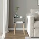 image 10 of Scandi Storage Side Table with Pine Legs Brown | Colour: Rustic Brown