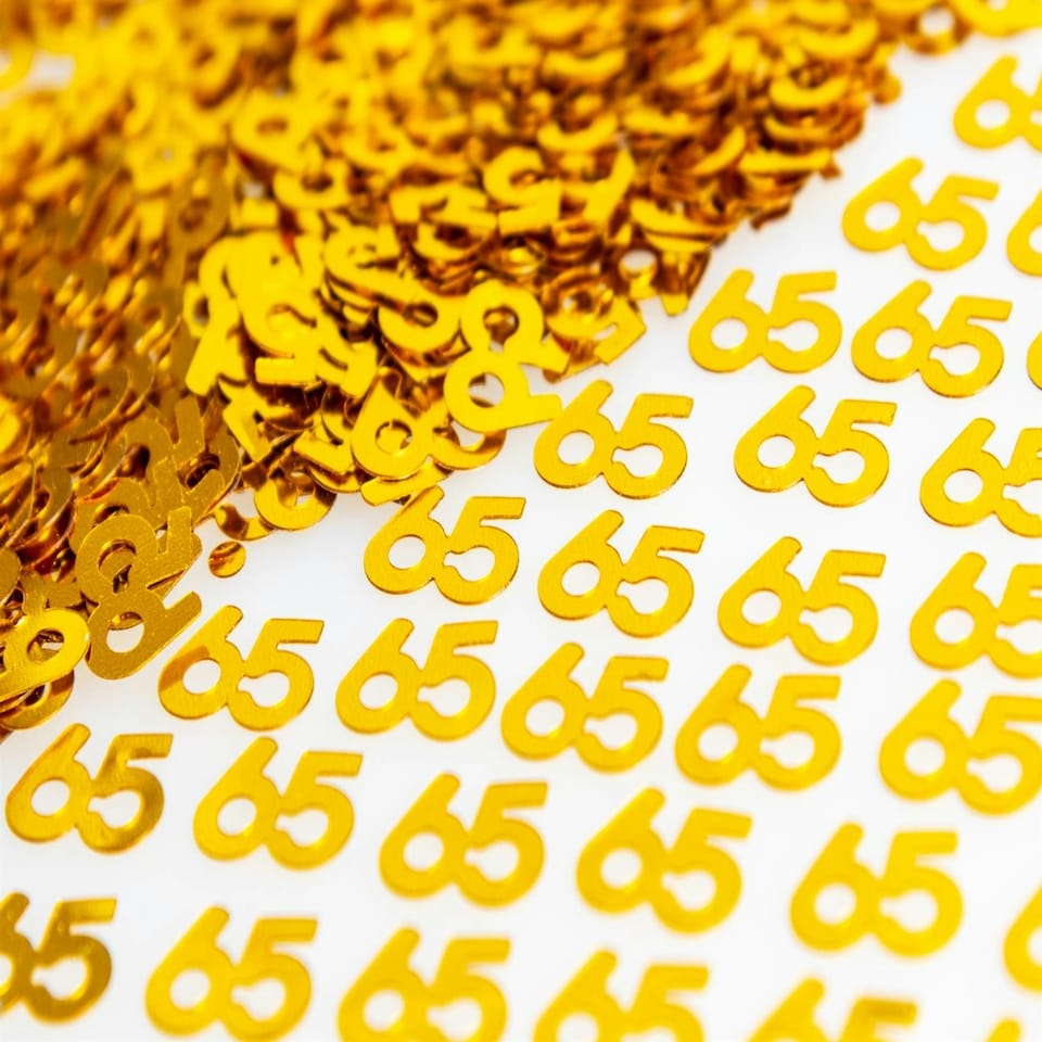 image 1 of 65th Confetti Gold 14G 1PK