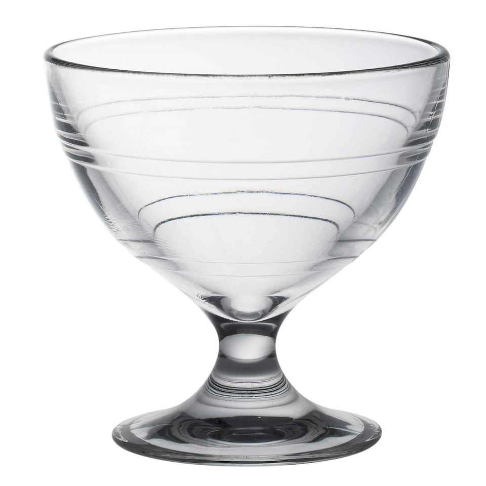image 1 of Duralex Gigogne Glass Ice Cream Bowls - 250ml Stem Dishes for Dessert, Sundae - Pack of 6 Clear