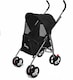 image 3 of Pet Stroller Dog Cat Puppy Pram Pushchair Travel Cart Jogging Buggy Carrier (Black with Cover)