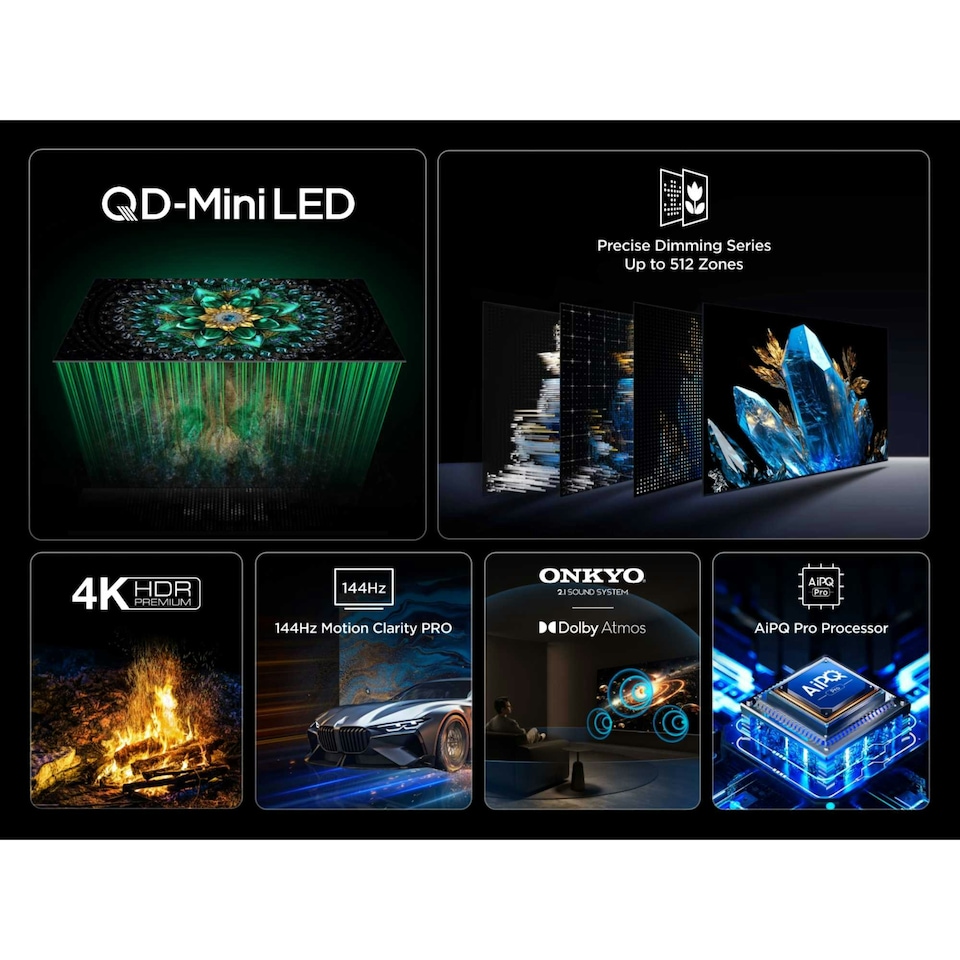 image 1 of TCL Q6C 55 inch 4K Ultra HD QD-Mini LED Google TV 55Q6CUK