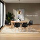 image 8 of Dining Chairs Frederikke - padded, ergonomic shape, wooden legs - Set of 6 Black