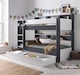 image 1 of Oliver Grey and White Storage Bunk Bed With Noah Memory Foam Mattresses