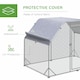 image 7 of PawHut Chicken Run W/ Roof, Walk In Chicken Coop for 4-6 Chickens, Hen House