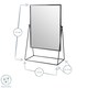 image 6 of Harbour Housewares 32 x 50cm Rectangle Makeup Mirror - Gold - Dressing Table Mirror Bathroom Mirror Vanity Mirror Tabletop Mirror | Gold | Gold | 50 x 32 x 16.5 CM | 1
