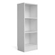 image 1 of Basic Low Narrow Bookcase (2 Shelves) in White