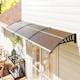 image 2 of Outsunny Door Canopy Outdoor Awning Rain Shelter for Window Porch, Brown | Brown