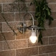 image 1 of ValueLights Lancaster Swan Neck Silver Outdoor Wall Lantern