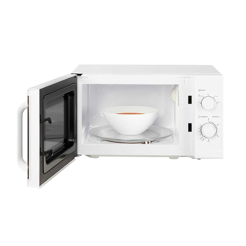 image 1 of Cookology 800W Microwave 20L Manual Control Freestanding - CMAFS20LWH White