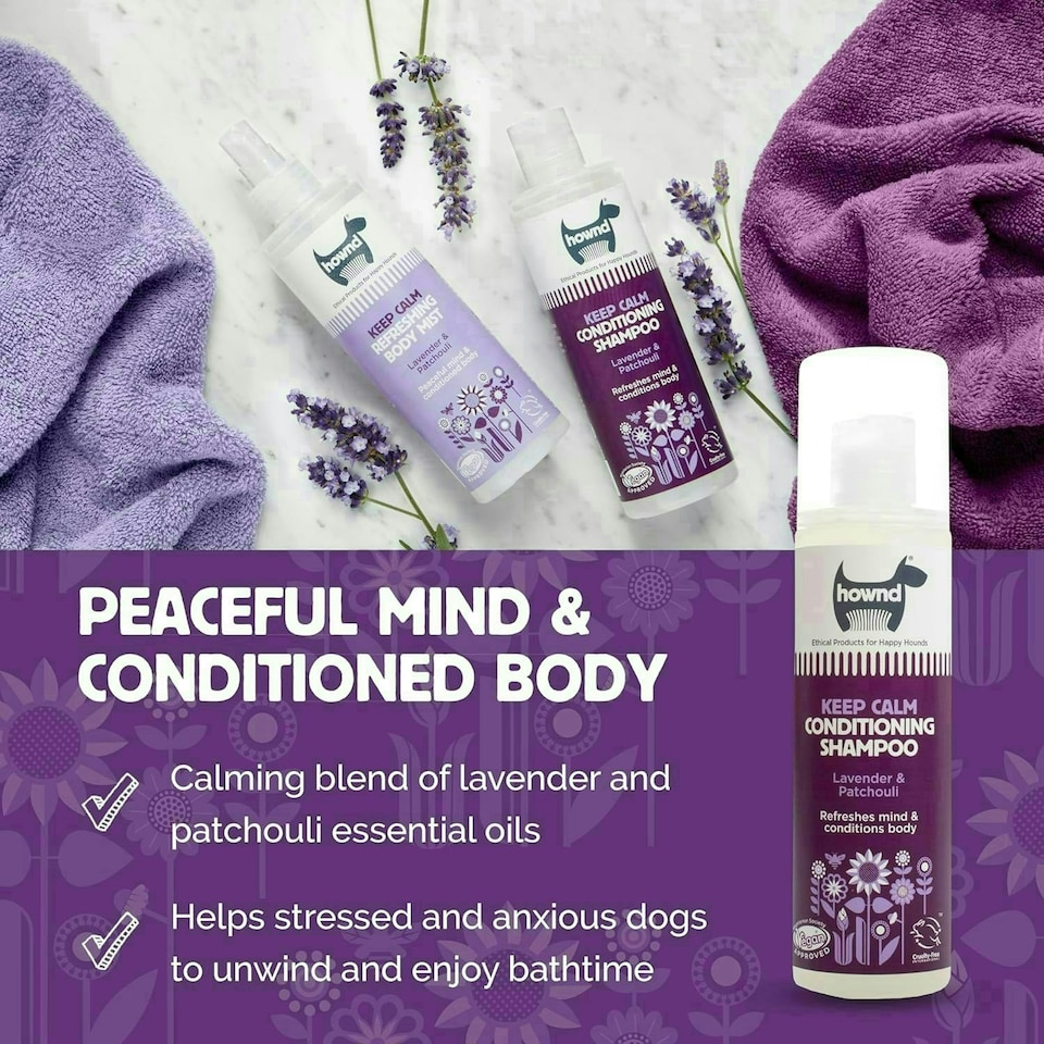 image 1 of HOWND Keep Calm Dog Shampoo for Itchy Skin Lavender, 250ml