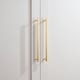 image 3 of Pushka Home Solid Brass Slim Hexagonal Cabinet Bar Handle 384m - Gold Gold
