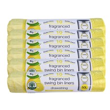 TidyZ Lemon Fragranced Swing Bin Liners 50L 10 Assorted Pack