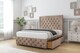 image 3 of Sloomy Vienna Mink Naples Divan Bed With Mattress 2 Drawers Right Side With 54" Floor Standing Headboard & 12" Matching Footboard 3' Single | Brown | Mink | Single | 1