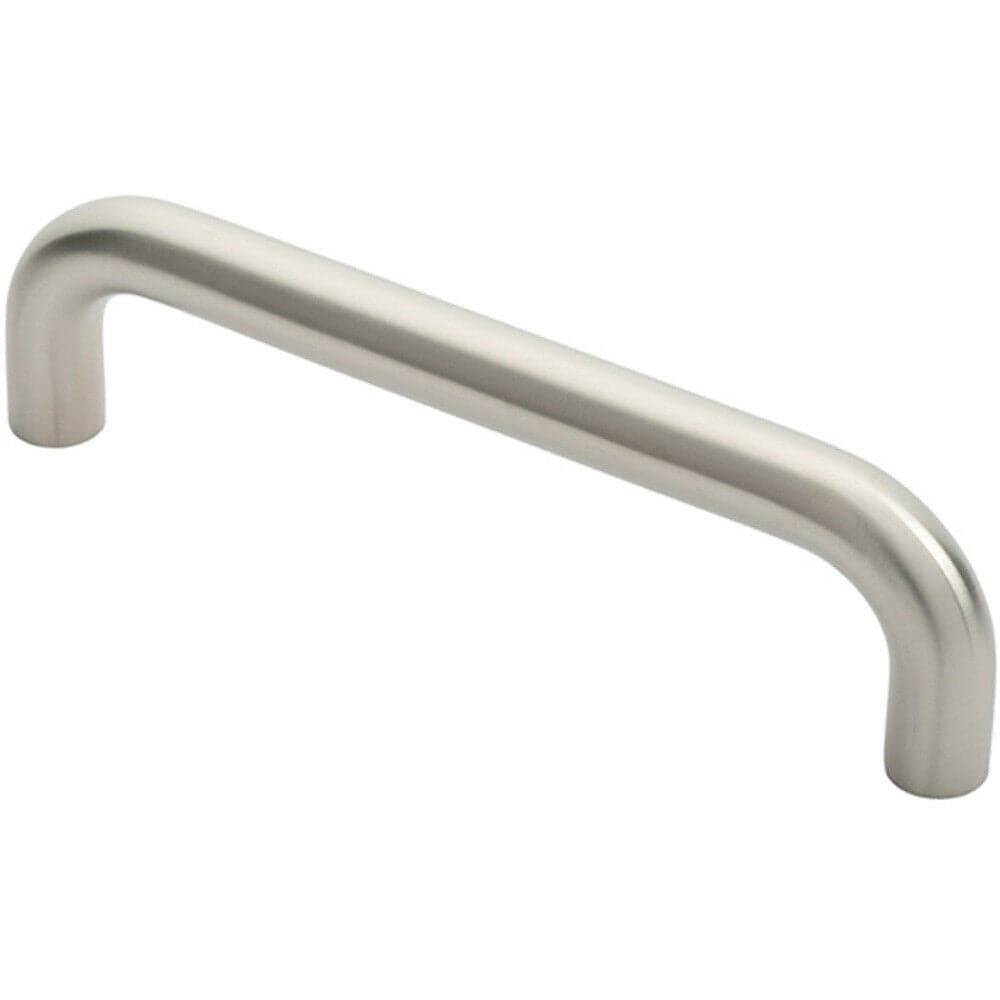 Loops Round D Bar Door Pull Handle 247 x 22mm 225mm Fixing Centres Satin Steel in Metallics