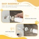 image 6 of PawHut Adjustable Safety Gate w/ 3 Extensions and Four Adjustable Screws, White