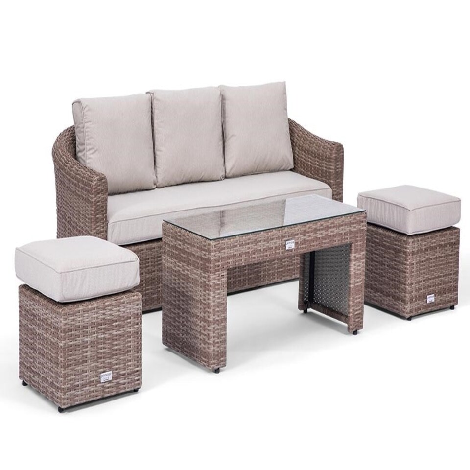 image 1 of Primrose Living Classic Rattan 5 Seater Sofa Set in Natural
