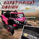 image 6 of AIYAPLAY 12V Kids Ride On Car, Electric Car for Kids UTV with Remote Control, Slow Start, Suspension System, LED Lights, Music, USB Port, for Boys Girls 3-5 Years | Pink