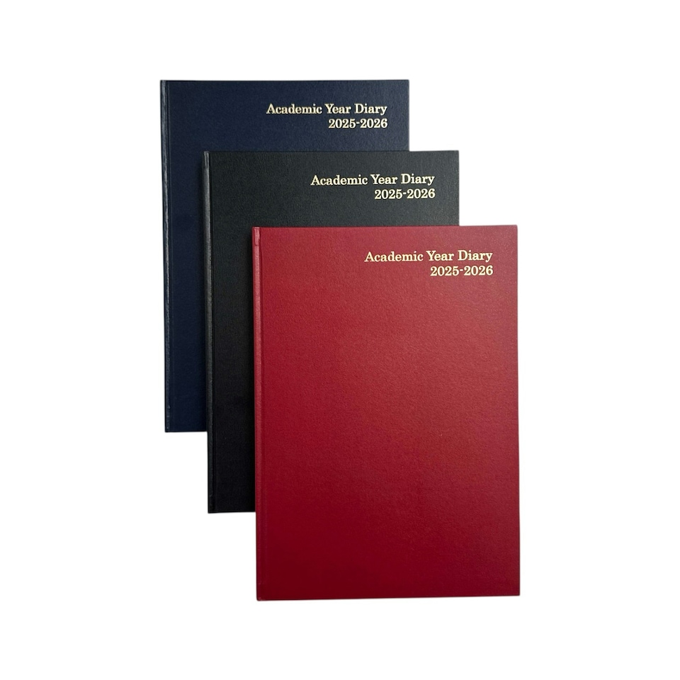 image 1 of Janrax 2025-2026 A4 Day Per Page Burgundy Academic Diary