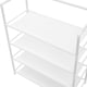 image 2 of Living and Home 4-Tier Metal Shoe Rack with Hooks for Entryway - White