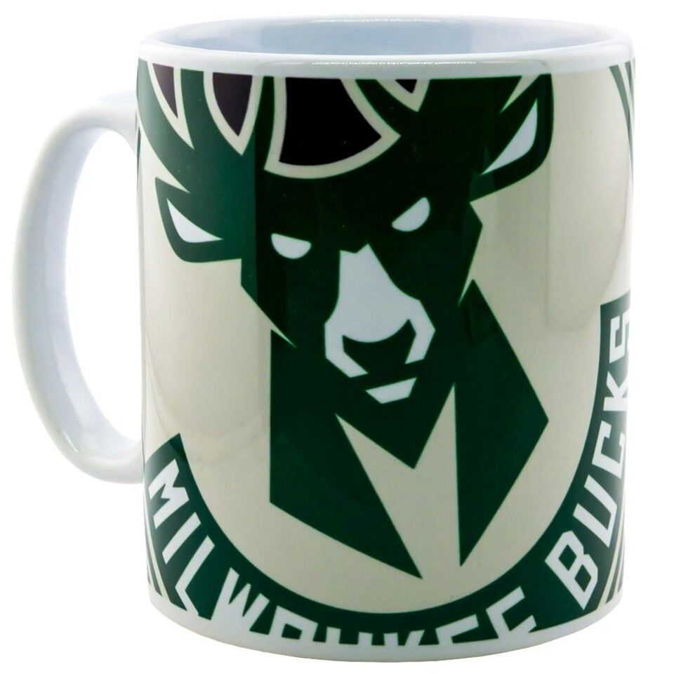 image 1 of Milwaukee Bucks Cropped Logo Mug - Green/Cream/Black - One Size