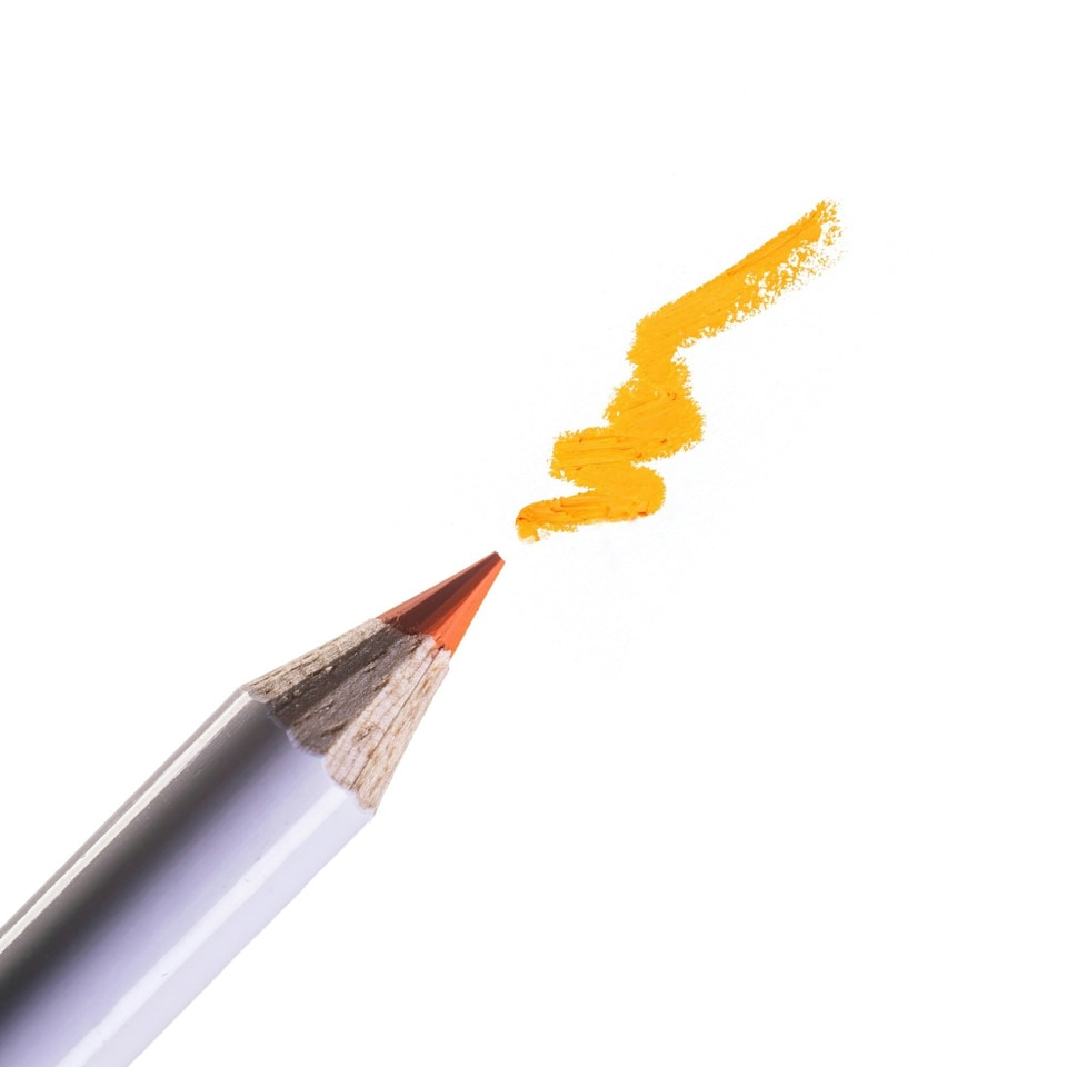 image 1 of Orange Spectra Pencil - Colourful Pencil - Glisten Cosmetics Orange