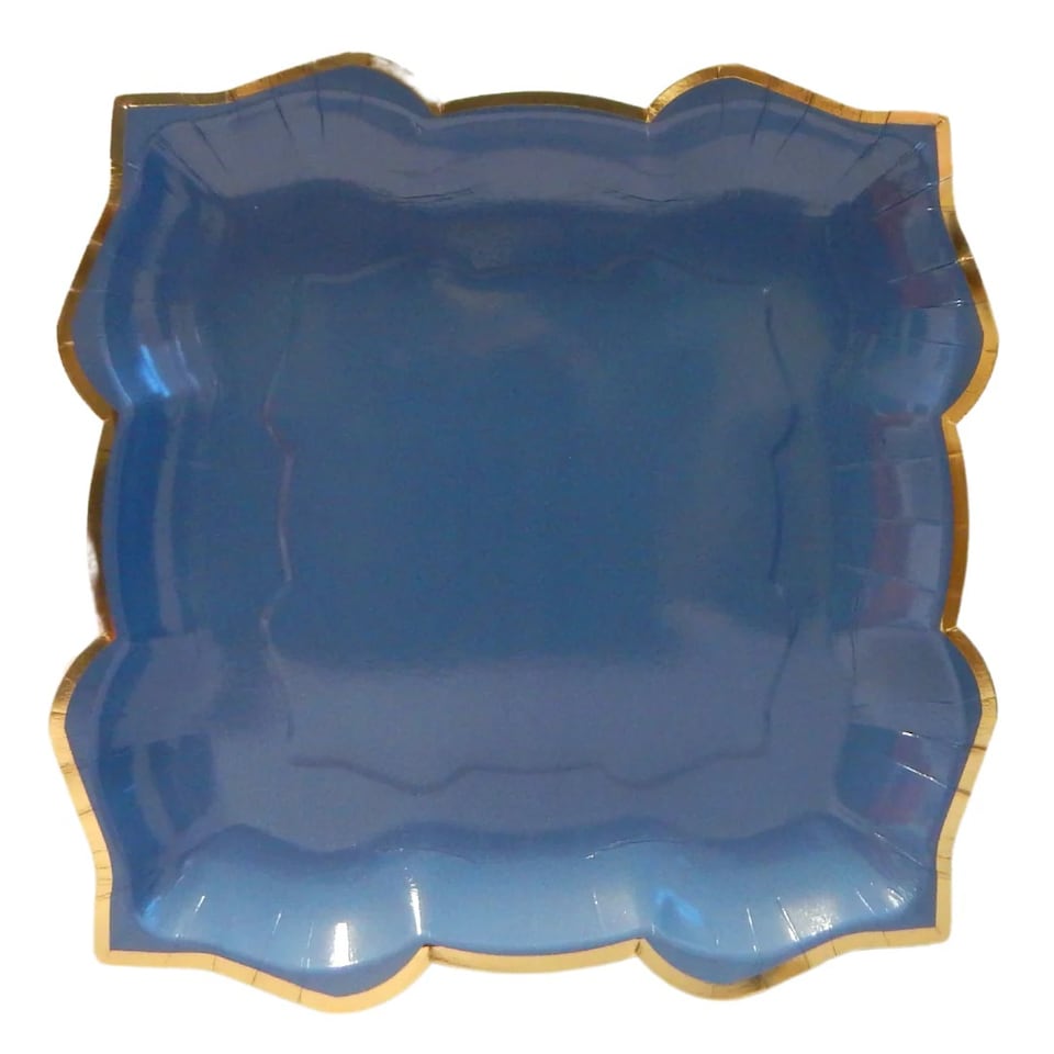 image 1 of Lotus Large Party Plates (10pk) - Blueberry (Navy) | Blue | Navy | 30 | 10