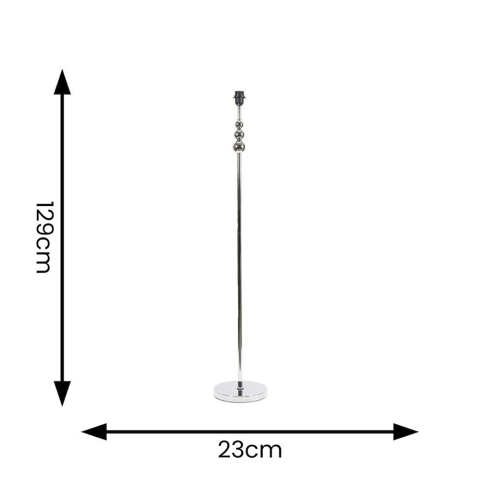 image 1 of ValueLights Marissa Chrome Stacked Ball Freestanding Floor Lamp Base