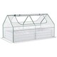 image 1 of Outsunny Raised Garden Bed Planter Box with Greenhouse, Large Window, Clear
