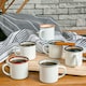 image 4 of Argon Tableware White Enamel Espresso Cups - 130ml - 6 Colours Multi